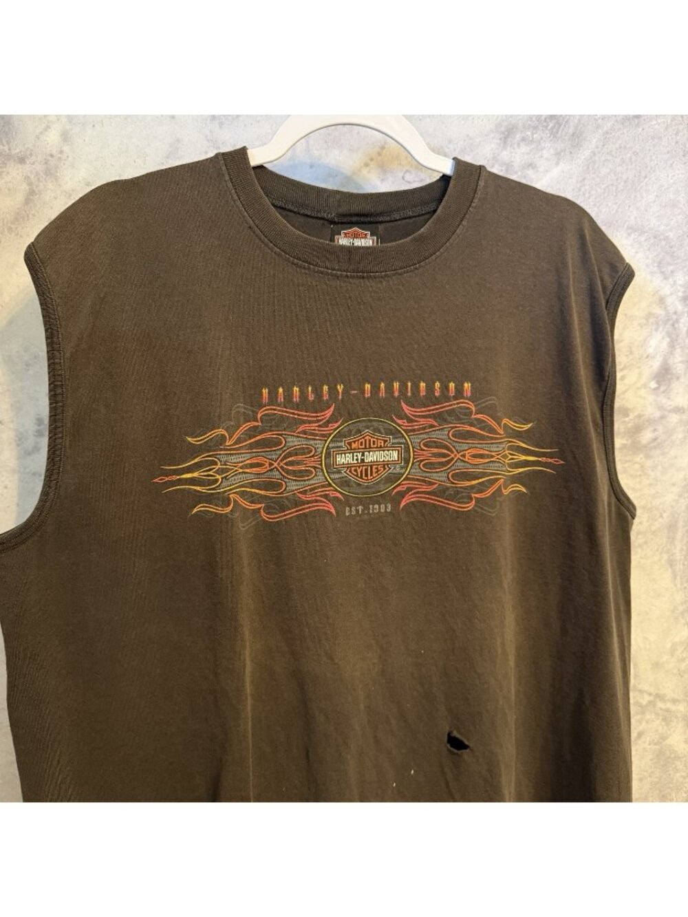 Vintage Harley Davidson Tank Top T Shirt Mens XL Sleeveless Maui Hawaii Tribal